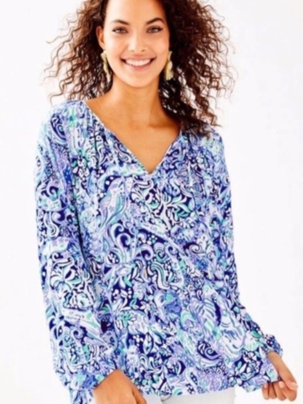 Lilly Pulitzer Willa 60 Animals Blouse S